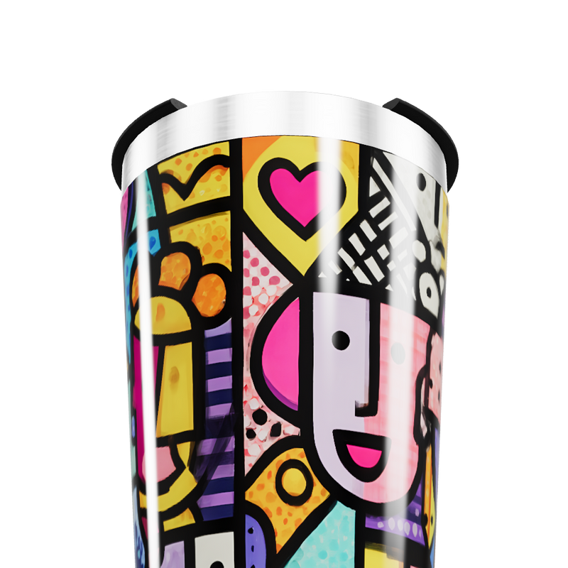 Copo Térmico - Estampa Colorida Artística