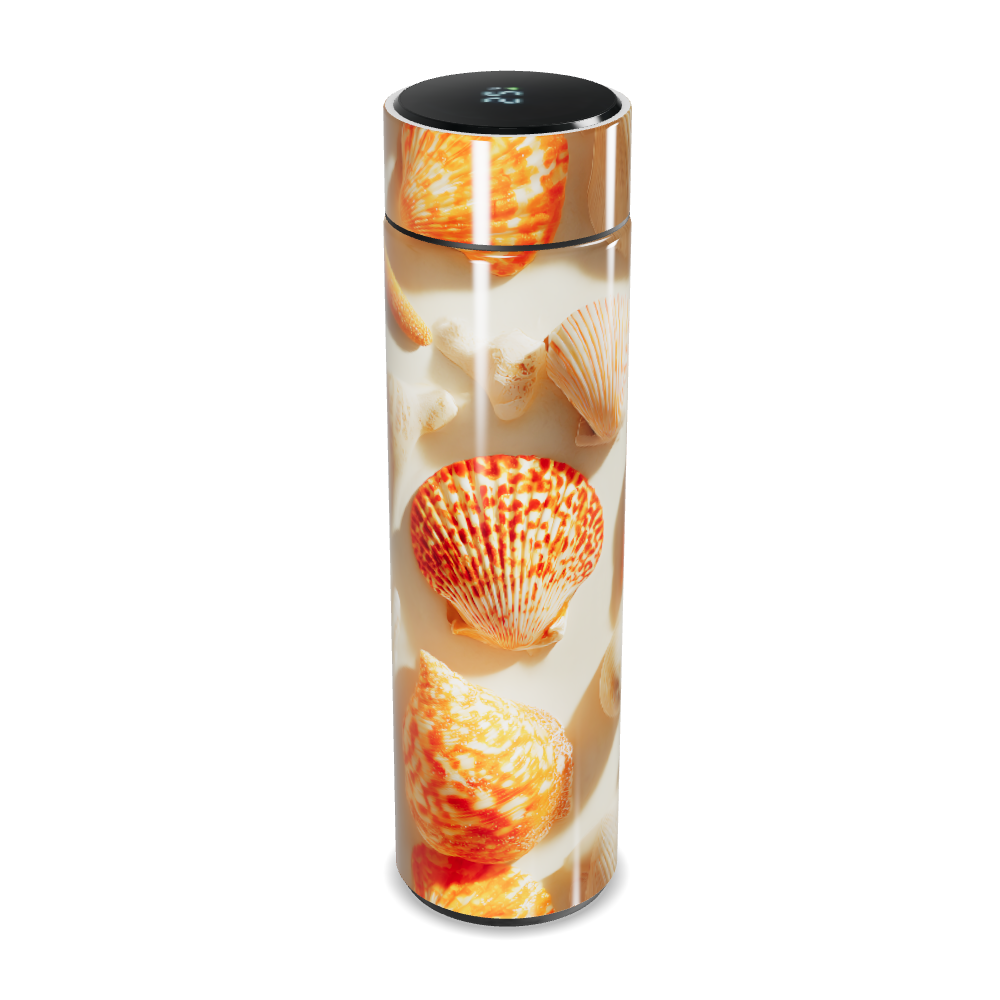 Garrafa Térmica Touch - Estampa Conchas Bege