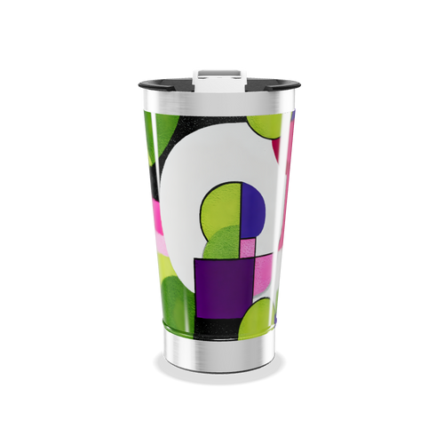 Copo Térmico - Estampa Geométrica Colorida