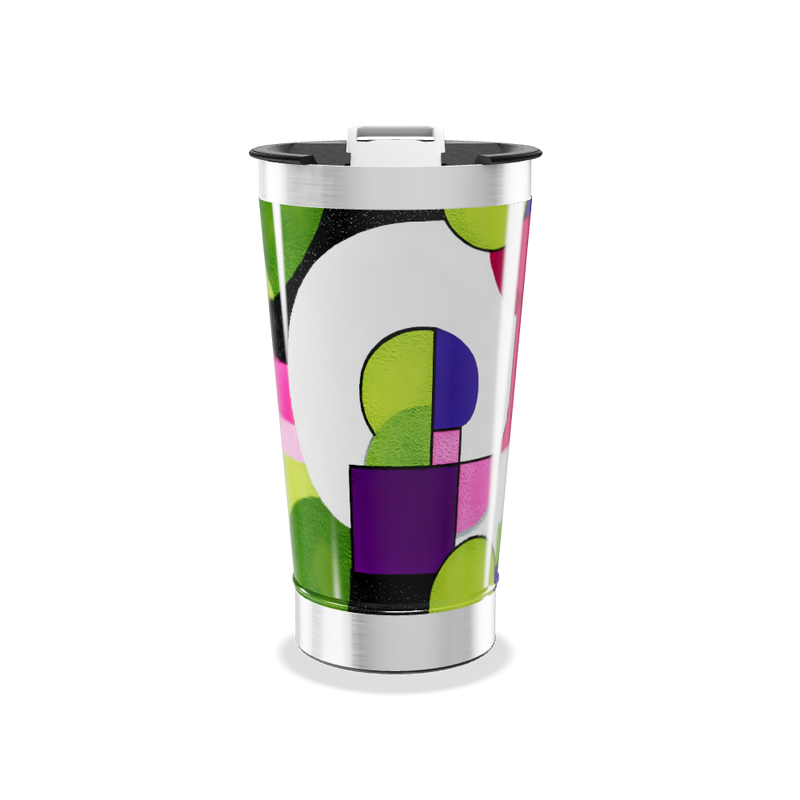 Copo Térmico - Estampa Geométrica Colorida
