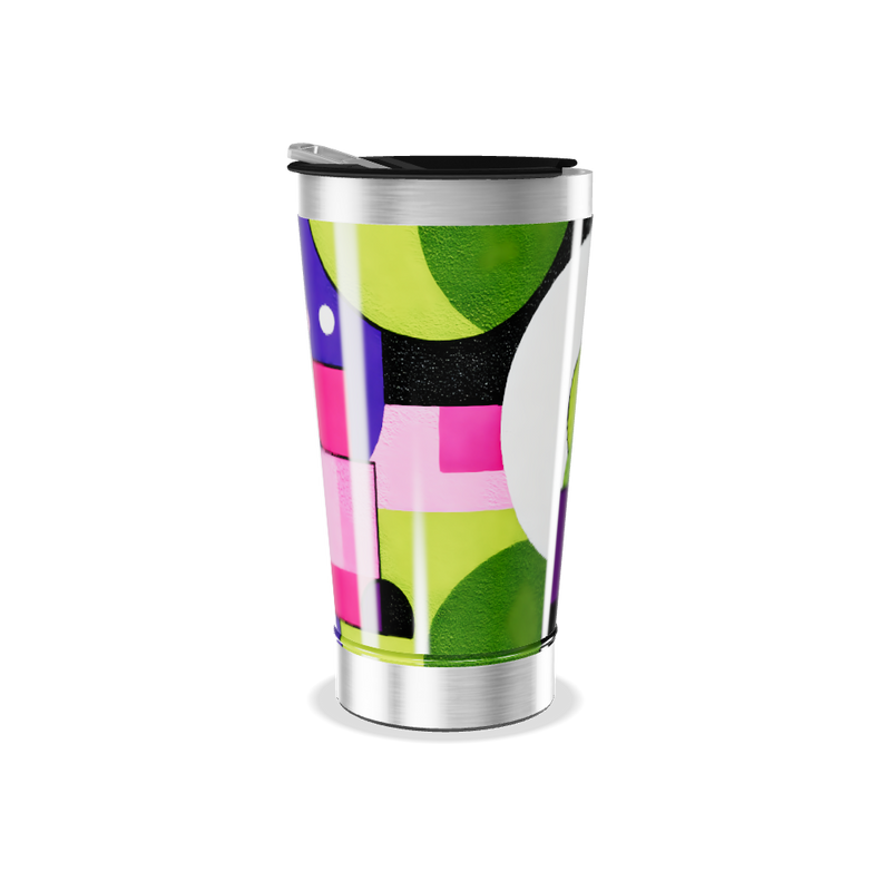 Copo Térmico - Estampa Geométrica Colorida