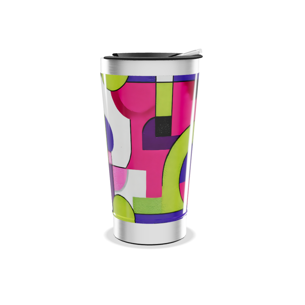 Copo Térmico - Estampa Geométrica Colorida