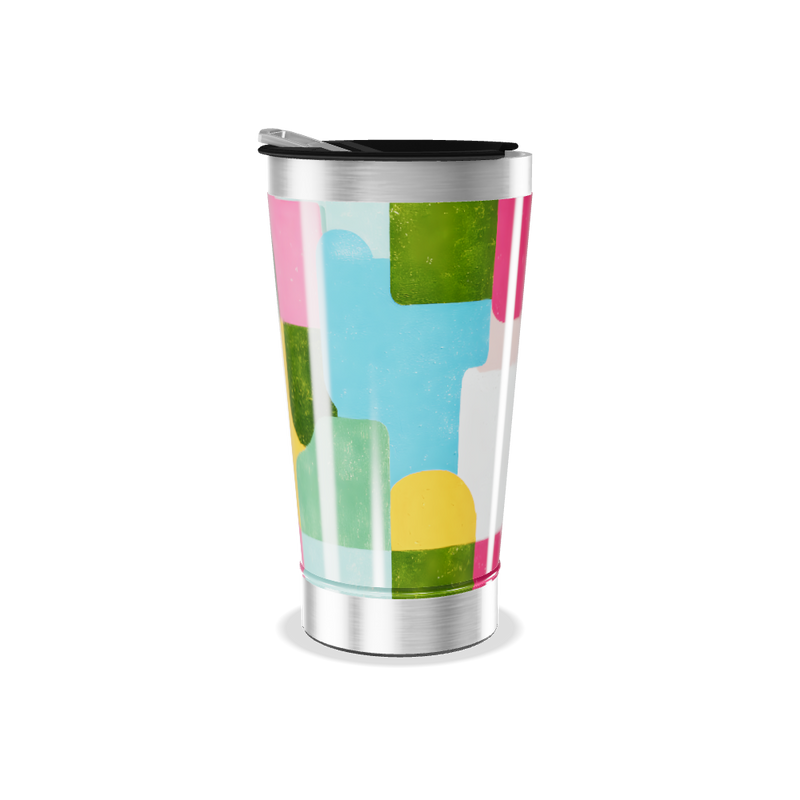 Copo Térmico - Multicolorido com Tampa