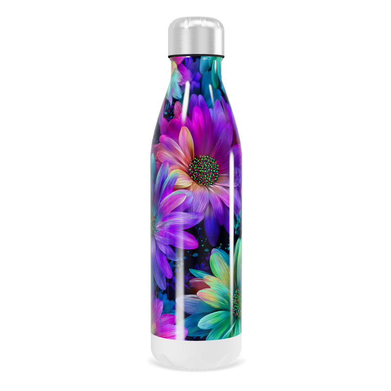Garrafa Inox Estampada Floral Colorida