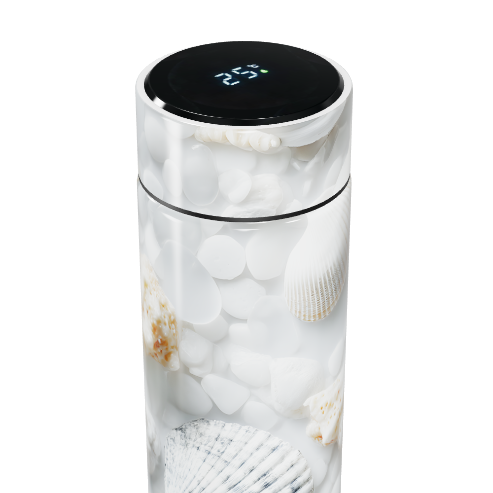 Garrafa Térmica Touch - Conchas Branca Digital