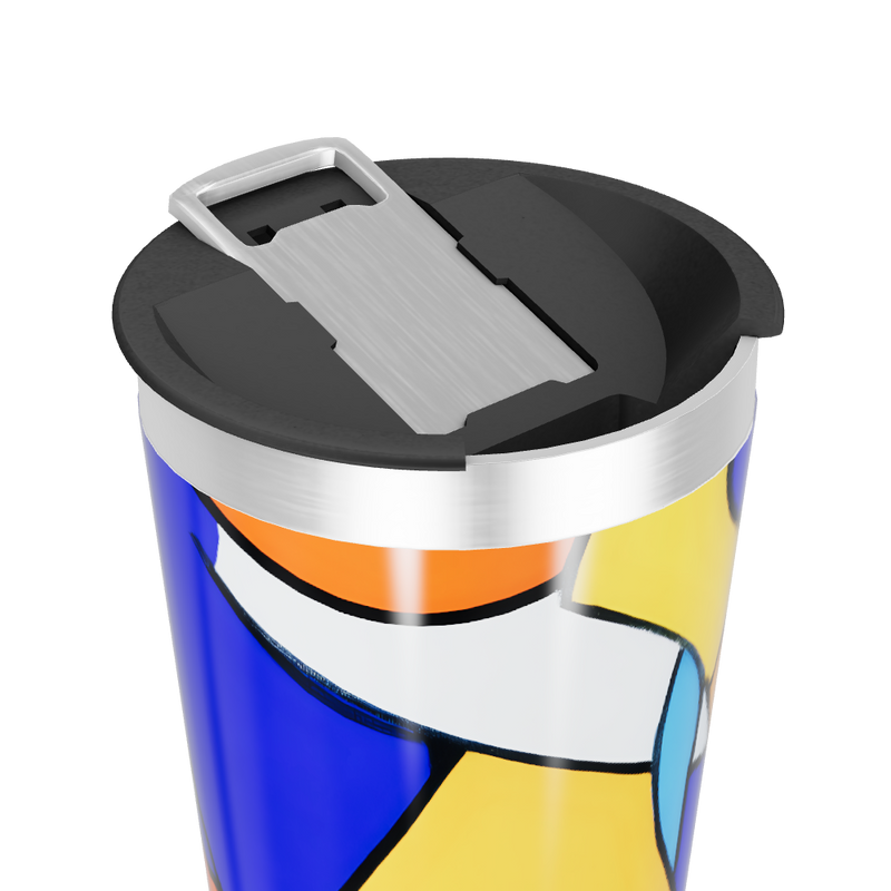 Copo Térmico - Estampa Colorida Abstrata