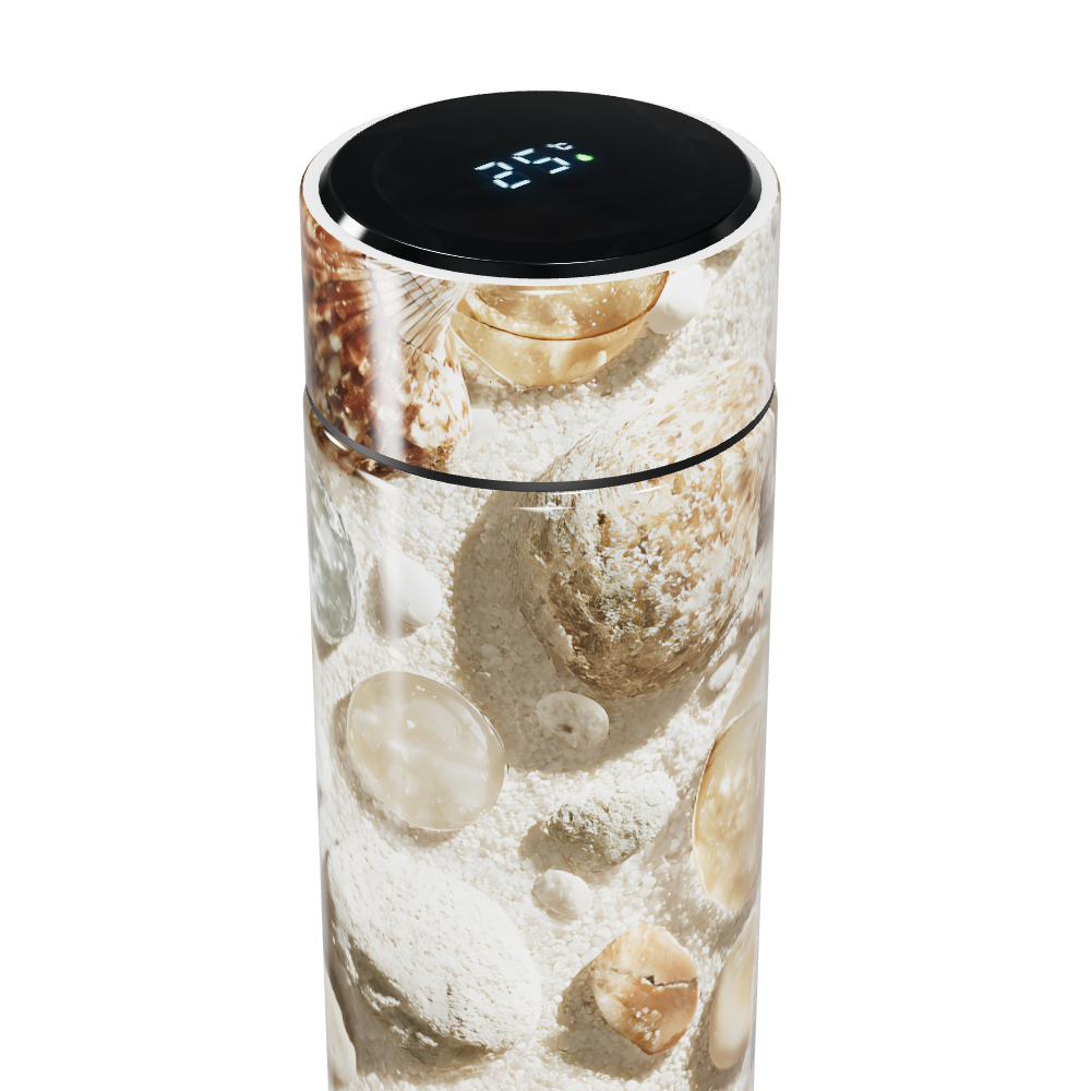 Garrafa Térmica Touch - Estampa Conchas Elegante