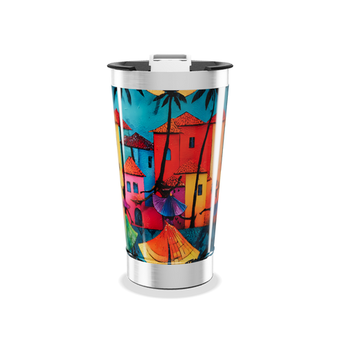 Copo Térmico - Estampa Colorida Aço Inox