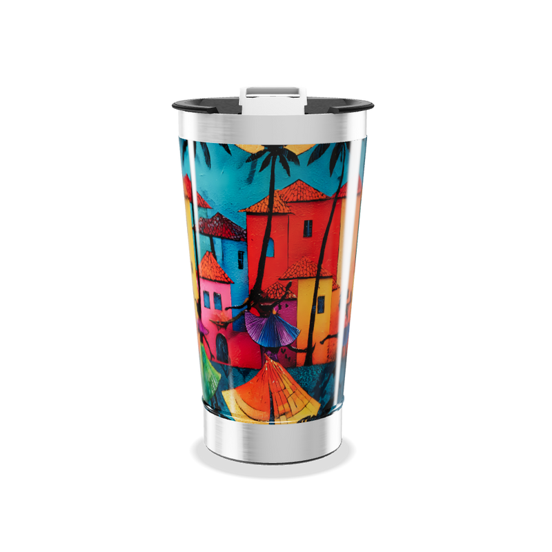 Copo Térmico - Estampa Colorida Aço Inox