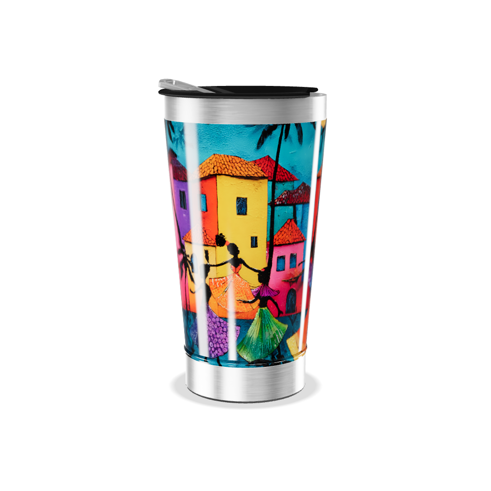 Copo Térmico - Estampa Colorida Aço Inox