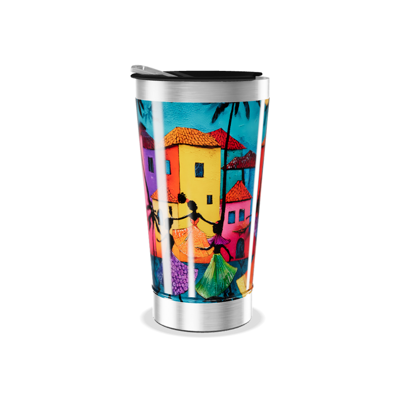 Copo Térmico - Estampa Colorida Aço Inox