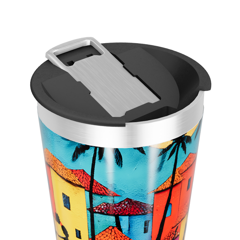 Copo Térmico - Estampa Colorida Aço Inox