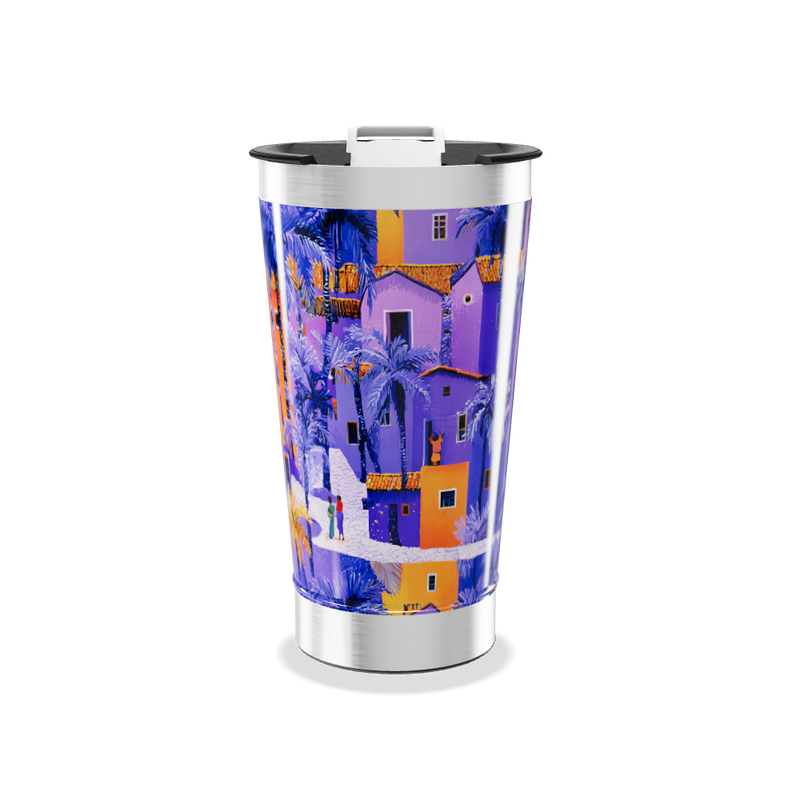 Copo Térmico - Estampa Casas Coloridas