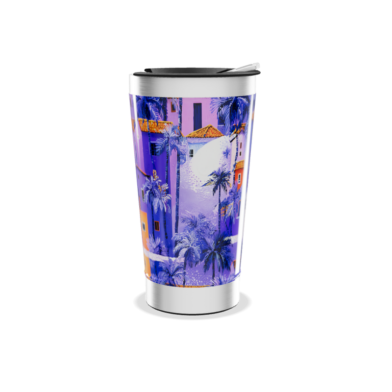 Copo Térmico - Estampa Casas Coloridas