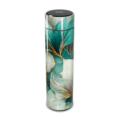 Garrafa Térmica Touch - Verde Floral Digital