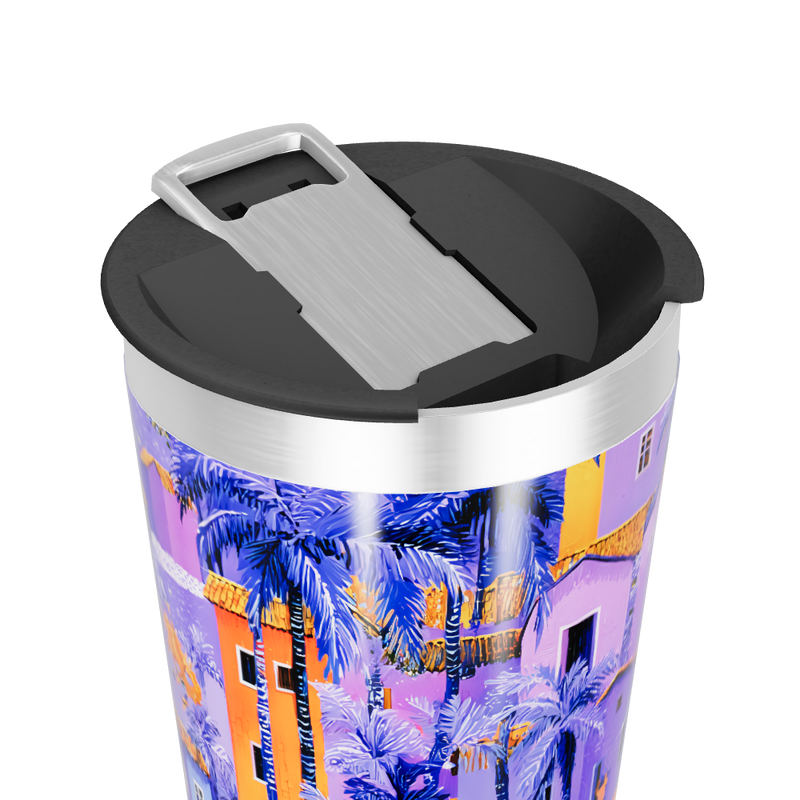 Copo Térmico - Estampa Casas Coloridas