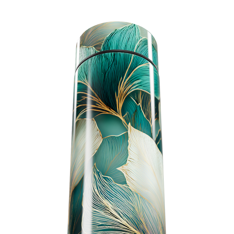 Garrafa Térmica Touch - Verde Floral Digital