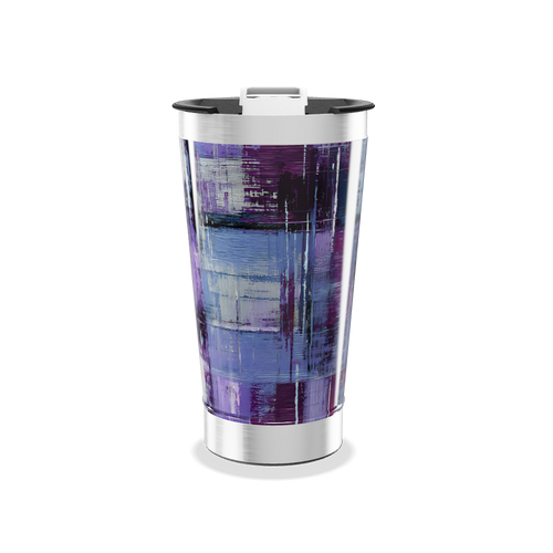 Copo Térmico - Estampa Roxa Abstrata