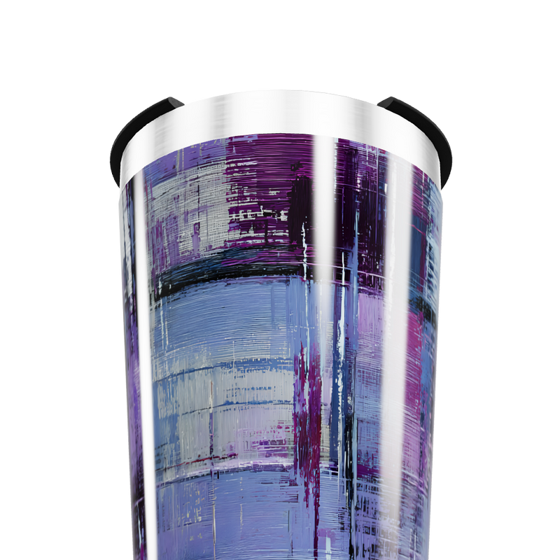 Copo Térmico - Estampa Roxa Abstrata