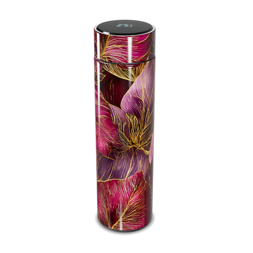 Garrafa Térmica Touch - Floral Vermelho Digital