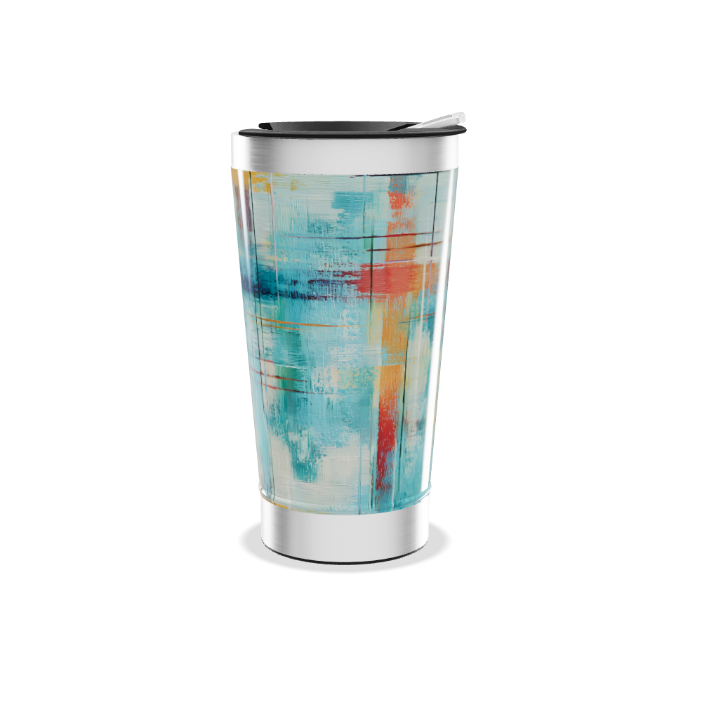Copo Térmico - Estampa Abstrata Colorida