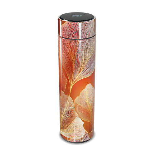 Garrafa Térmica Touch - Floral Laranja Digital