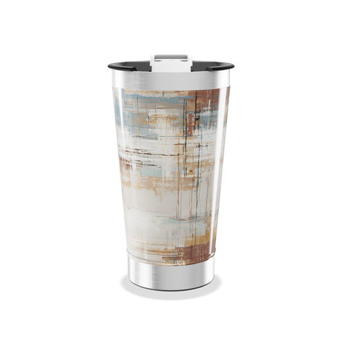 Copo Térmico - Estampa Abstrata Metalizado