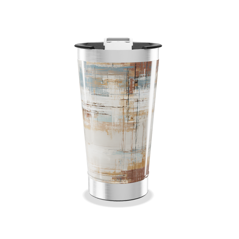 Copo Térmico - Estampa Abstrata Metalizado