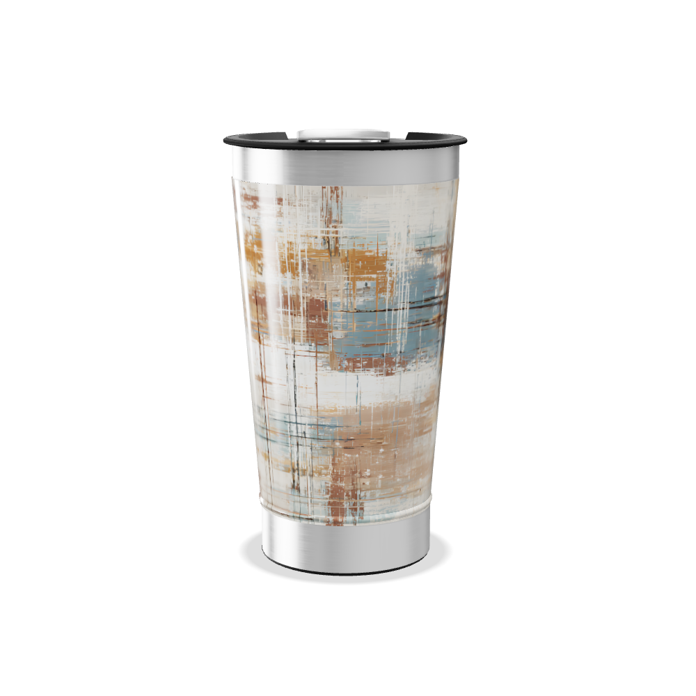 Copo Térmico - Estampa Abstrata Metalizado