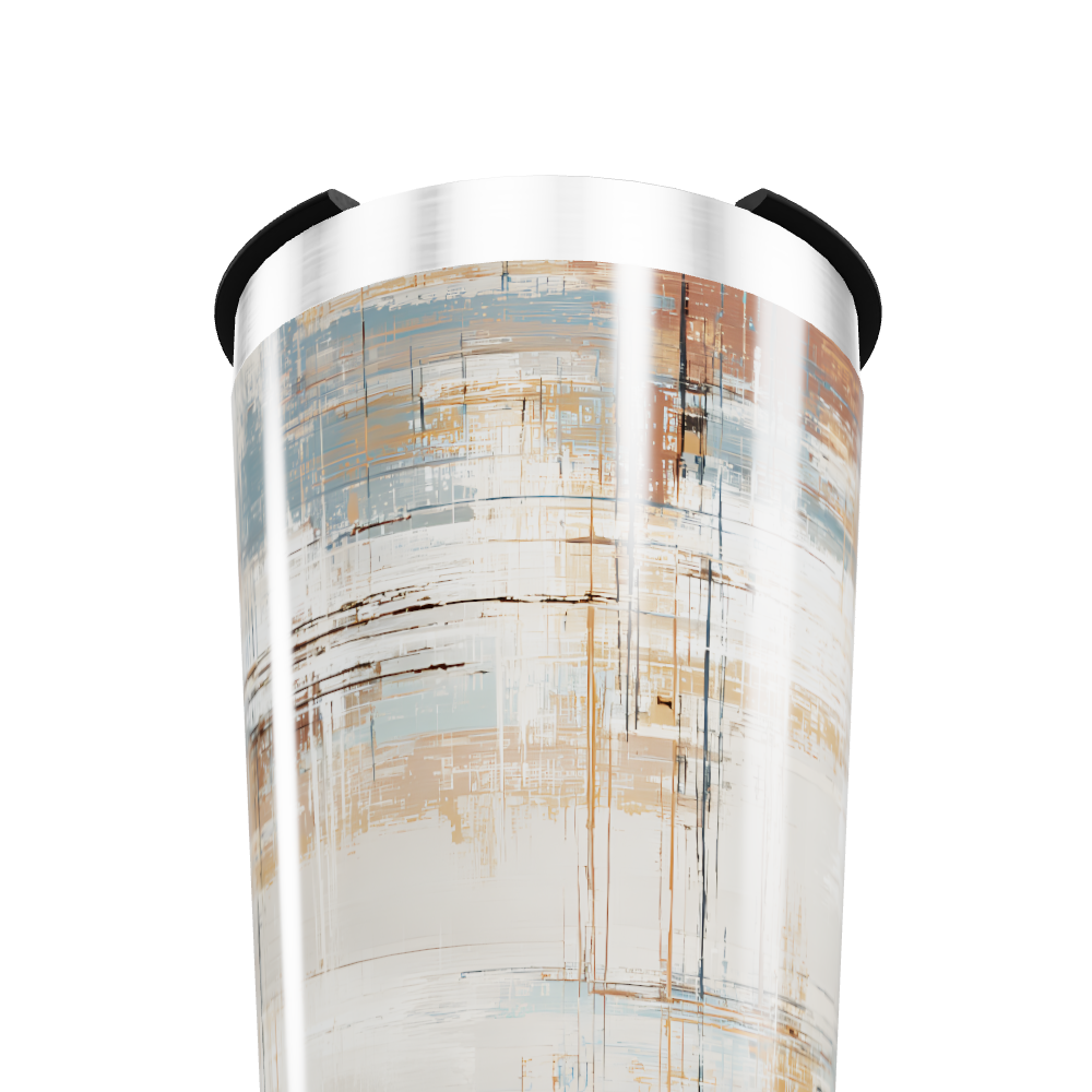 Copo Térmico - Estampa Abstrata Metalizado