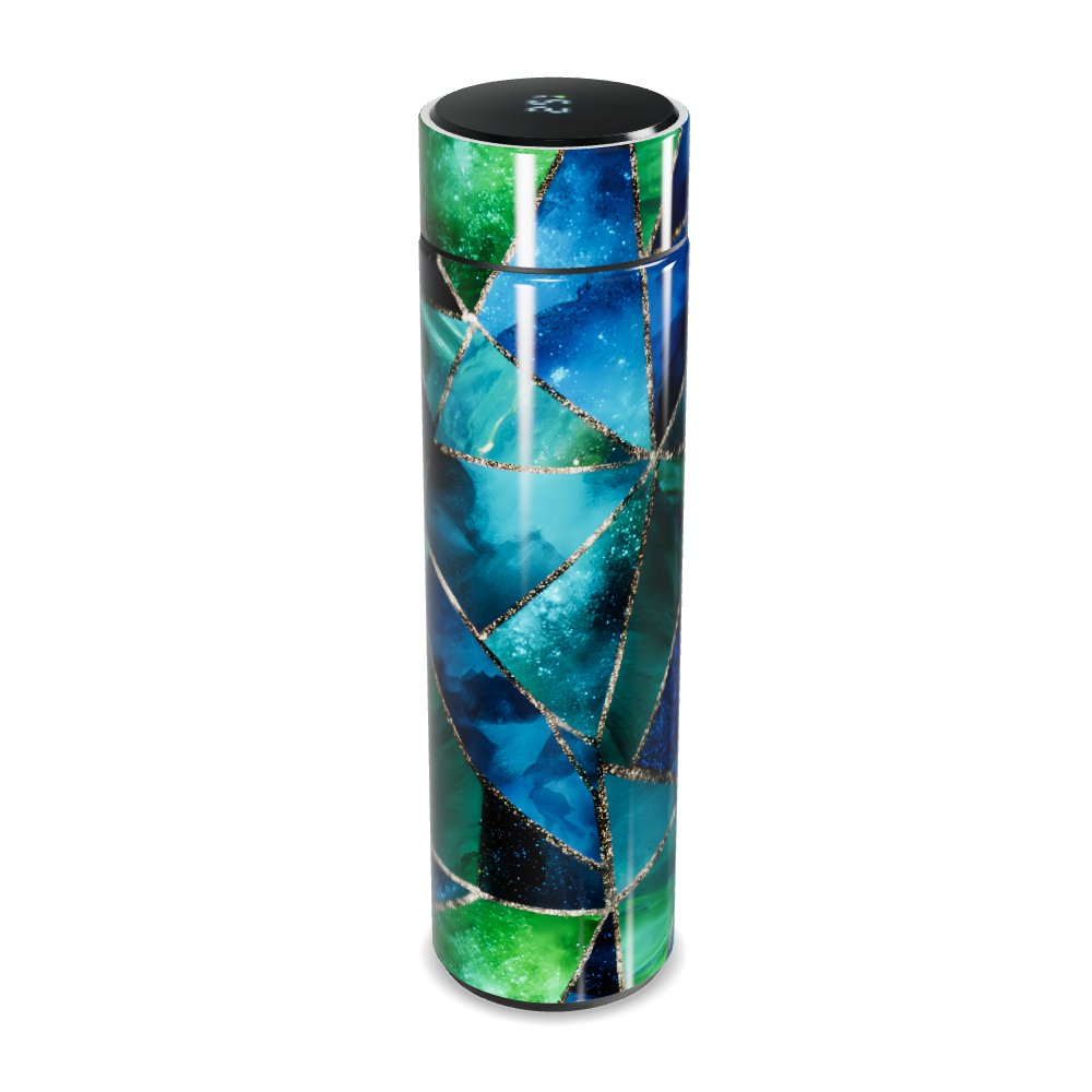 Garrafa Térmica Touch - Vidro Colorido Geométrico