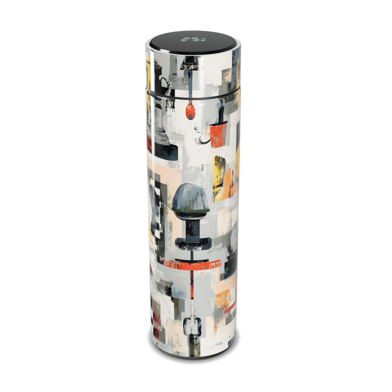 Garrafa Térmica Touch - Estampa Abstrata Colorida