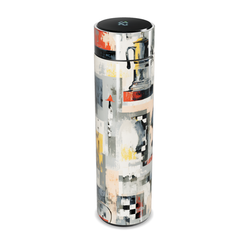 Garrafa Térmica Touch - Estampa Abstrata Colorida