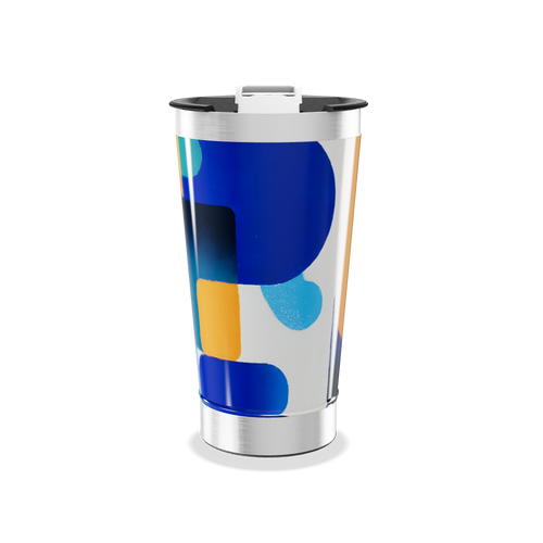Copo Térmico - Estampa Geométrica Colorida