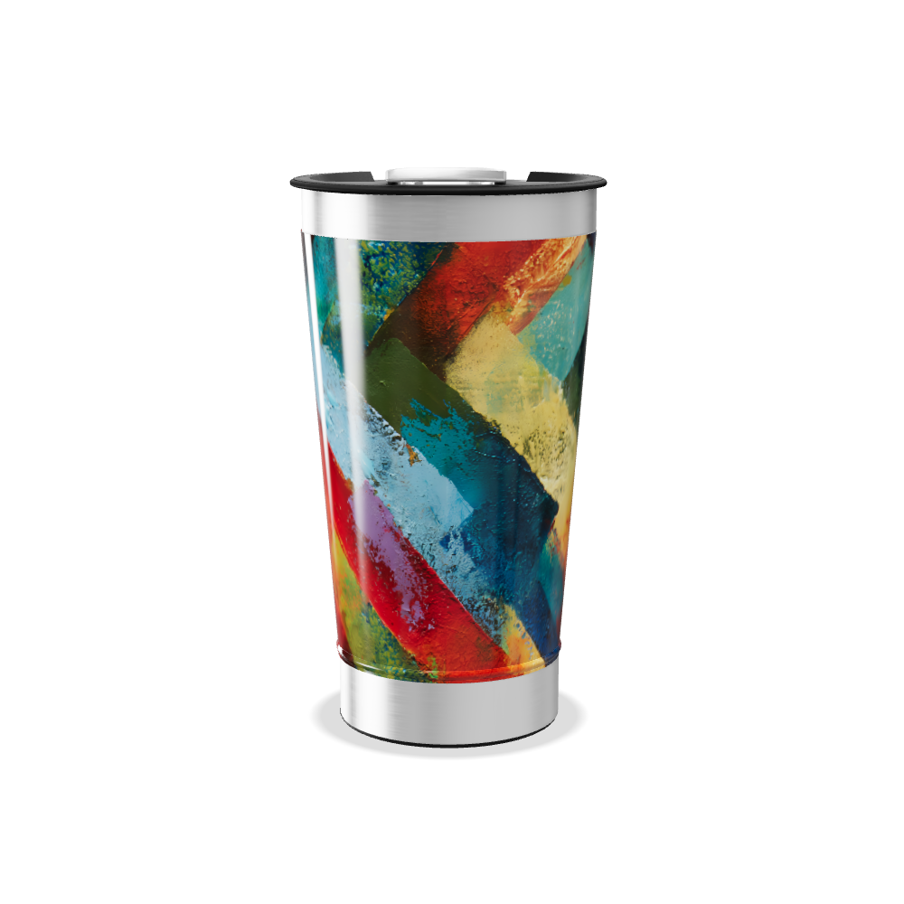 Copo Térmico - Estampa Colorida Abstrata