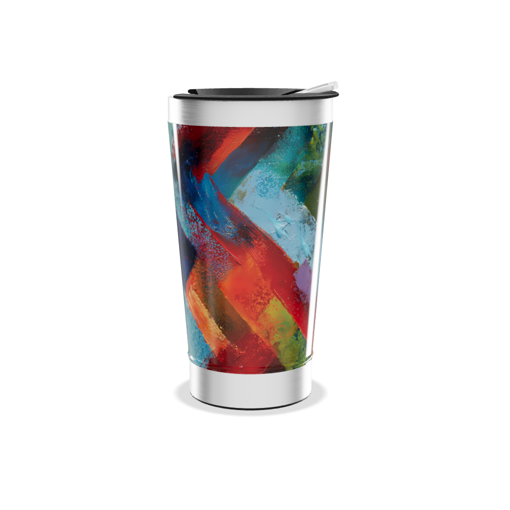 Copo Térmico - Estampa Colorida Abstrata