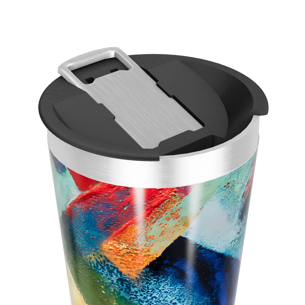 Copo Térmico - Estampa Colorida Abstrata