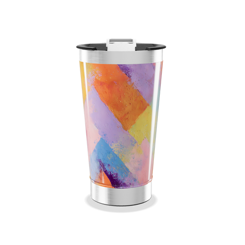 Copo Térmico - Estampa Abstrata Colorida