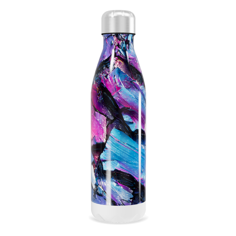 Garrafa Inox - Estampa Abstrata Colorida