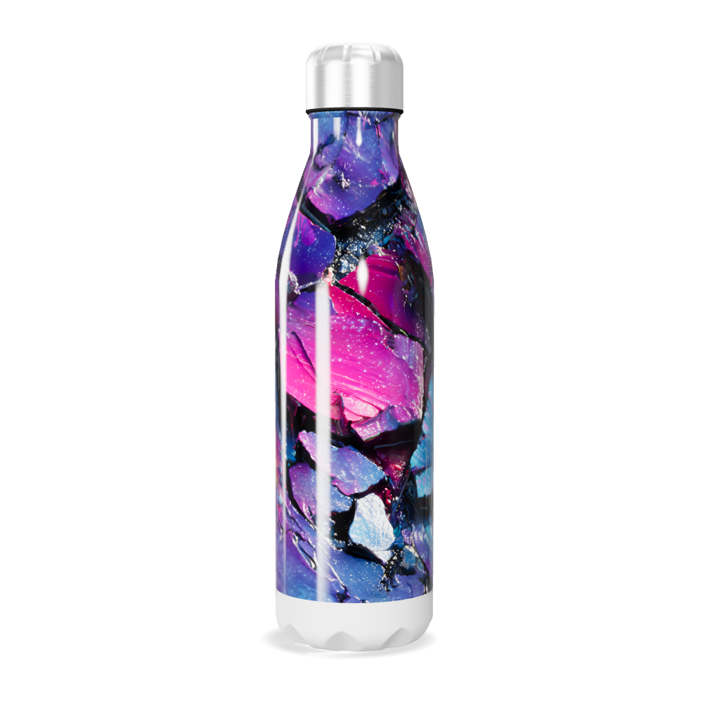 Garrafa Inox - Estampa Abstrata Colorida