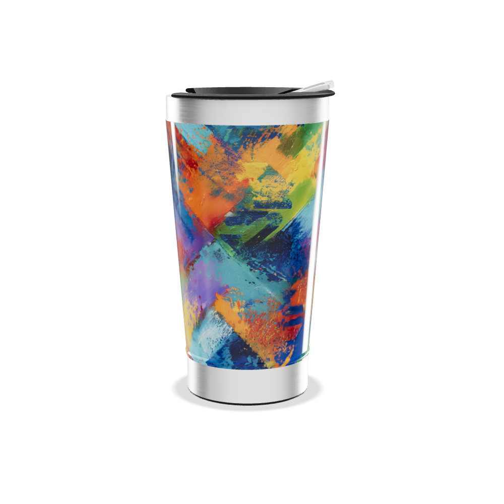 Copo Térmico - Estampa Abstrata Colorida