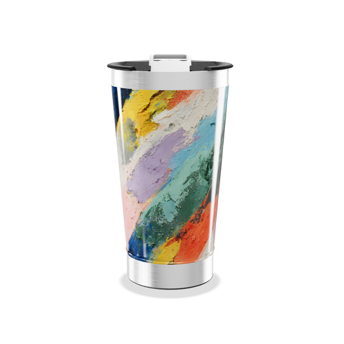 Copo Térmico - Estampa Abstrata Colorida