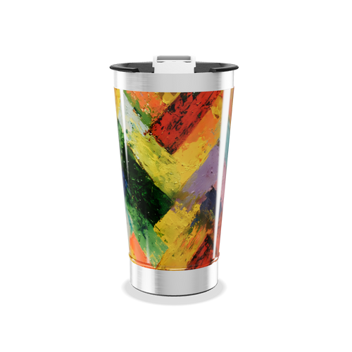 Copo Térmico - Estampa Colorida Abstrata