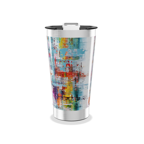 Copo Térmico - Estampa Abstrata Colorida