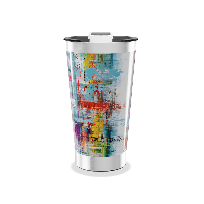 Copo Térmico - Estampa Abstrata Colorida