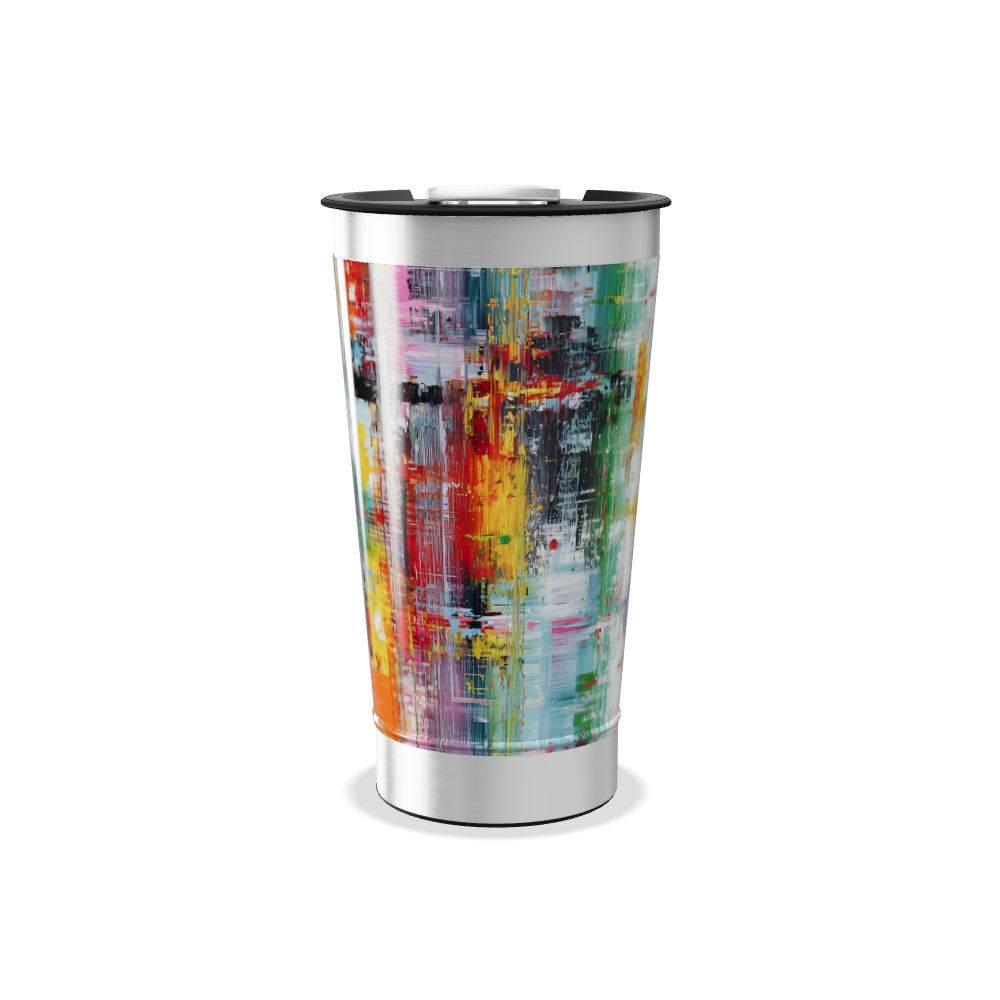 Copo Térmico - Estampa Abstrata Colorida