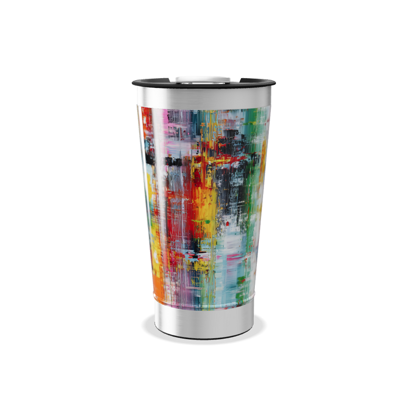 Copo Térmico - Estampa Abstrata Colorida