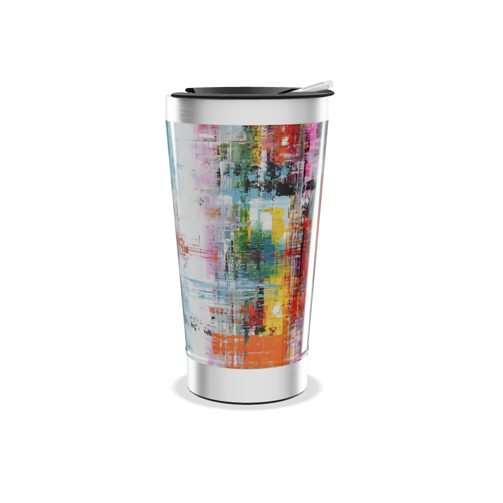 Copo Térmico - Estampa Abstrata Colorida