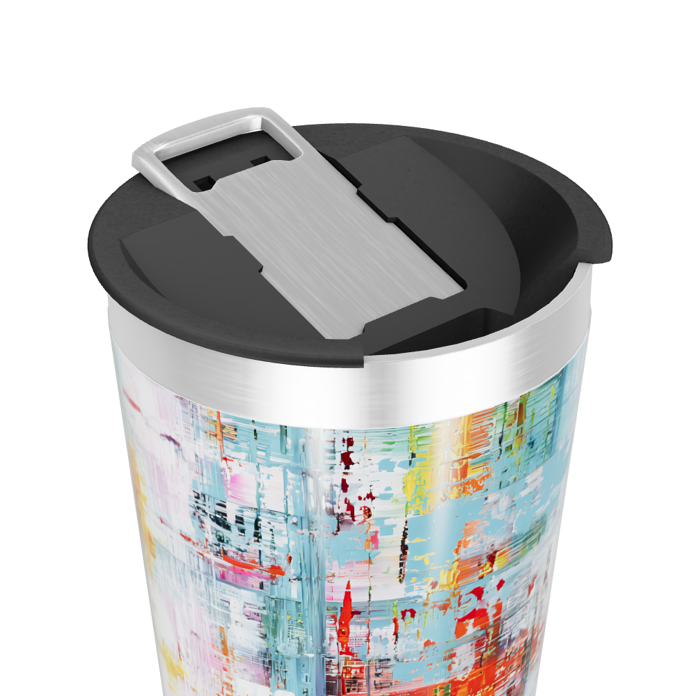 Copo Térmico - Estampa Abstrata Colorida