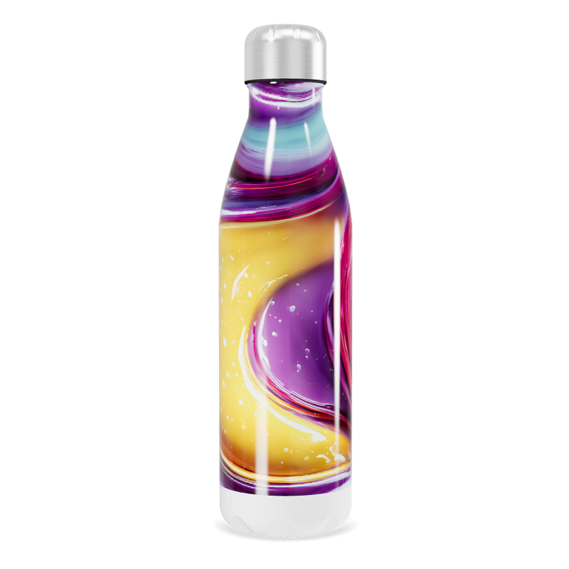 Garrafa Inox - Estampa Colorida Abstrata